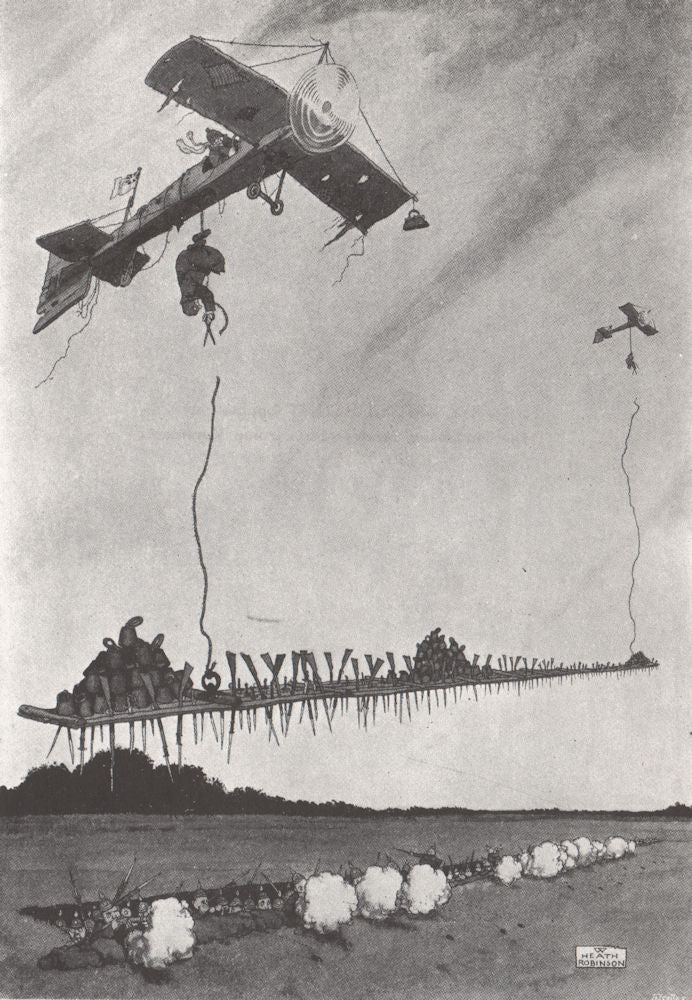 HEATH ROBINSON. The Trench presser. First World War 1973 old vintage print